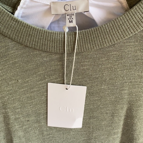 Clu Sage Combination Top New With Tags - Picture 2 of 9